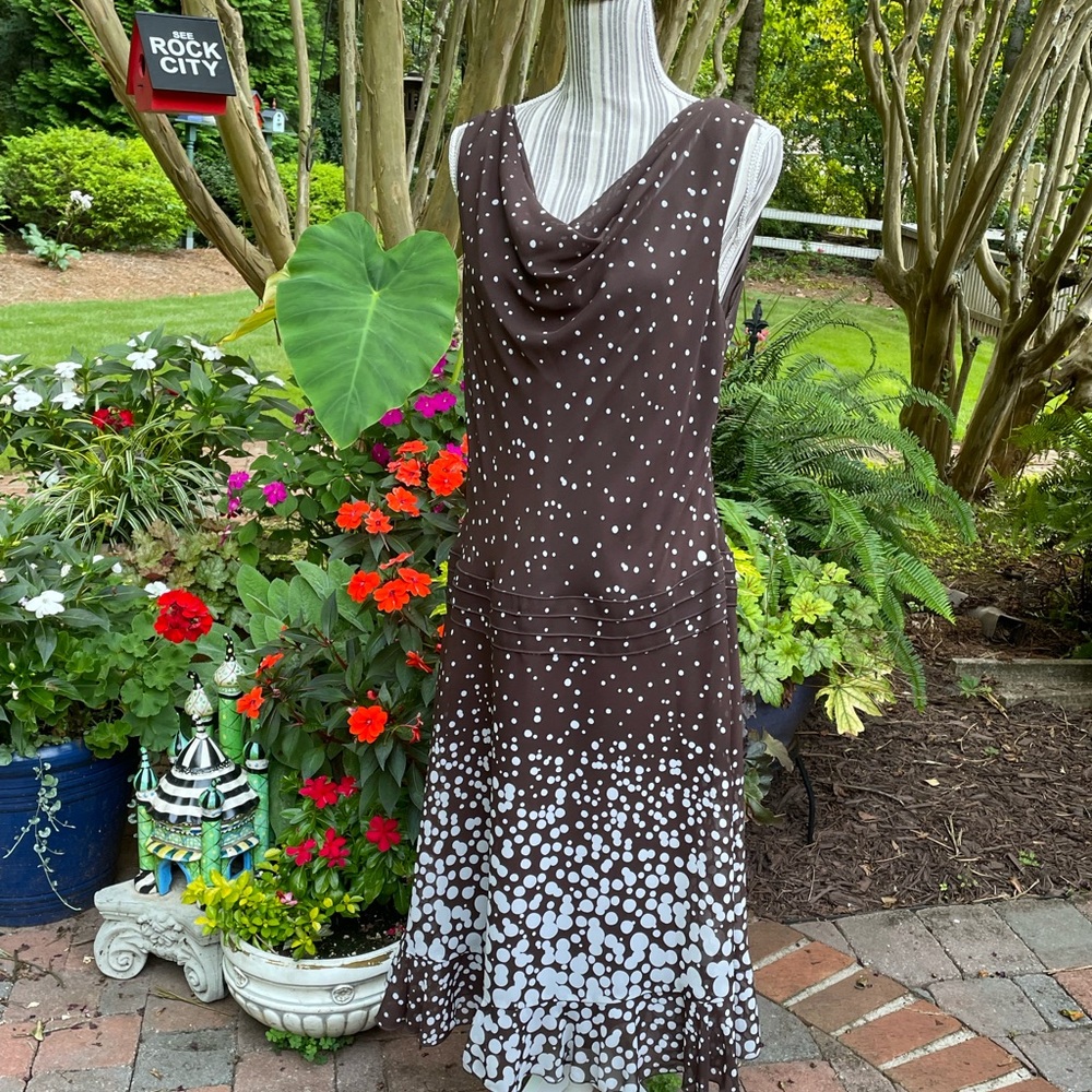 Brown & white Liz Claiborne dress size 14